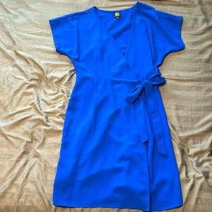 Bobeau royal blue wrap dress size small